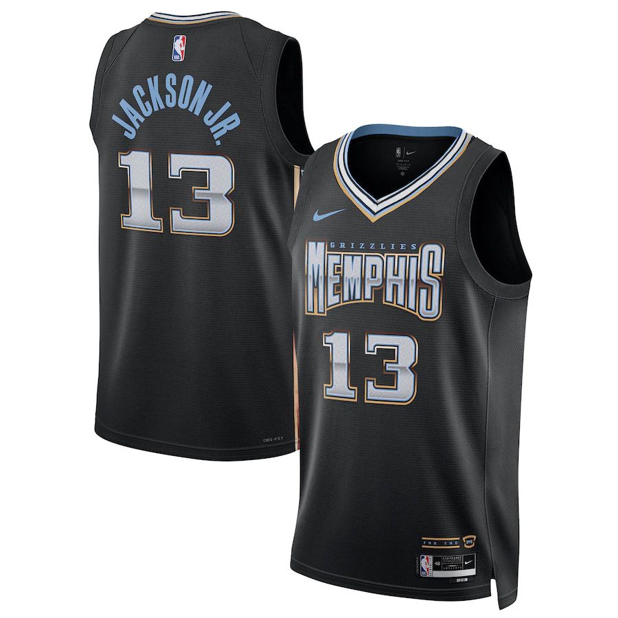 Men Memphis Grizzlies #13 Jaren Jackson Jr. Nike Black City Edition 2022-23 Swingman NBA Jersey->memphis grizzlies->NBA Jersey